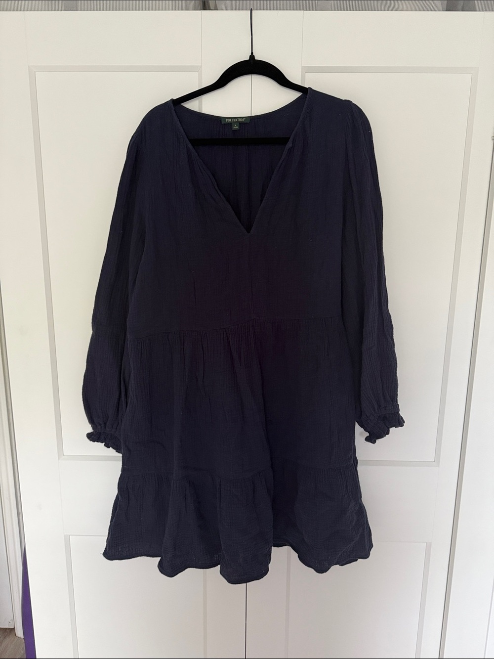 For Cynthia Dark Navy Ribbed Dress